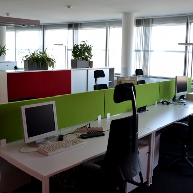 Unser Arbeitsbereich im Open Office mit Shared Desk Prinzip