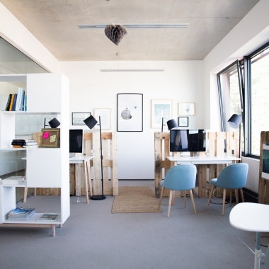 Der "Blue room" / Ruhearbeitsraum
