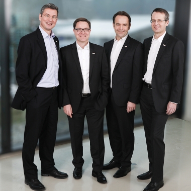 Die Geschäftsführung v.l. Dr. Marcus Parche, Stefan Grosch, Christian Sobottka, Dr. Hanns Bernd Ketteler