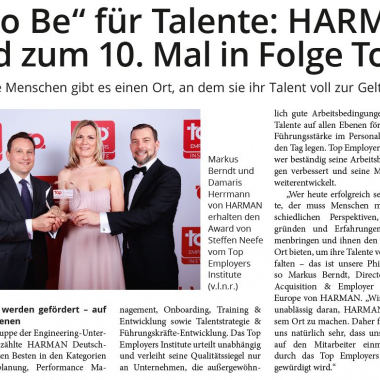 Harman International als Arbeitgeber: Gehalt, Karriere, Benefits