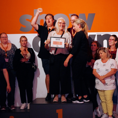 Siegerehrung beim Teamevent bei den HSP Mitarbeitertagen 2024 in Berlin