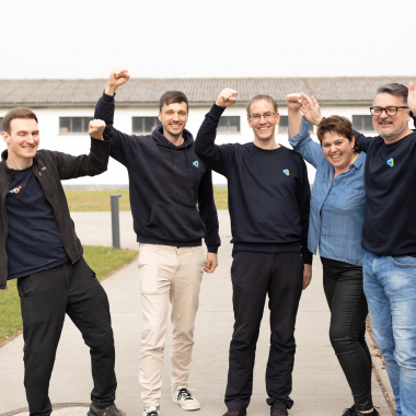 Das Seifenkisten-Siegerteam