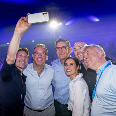 Our obligatory selfie picture with our board team and moderators from the CAMP 2025.