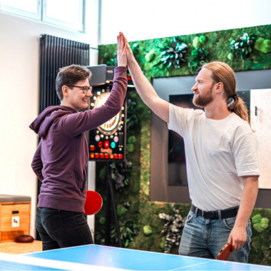 Eine Runde Tischtennis in der Mittagspause