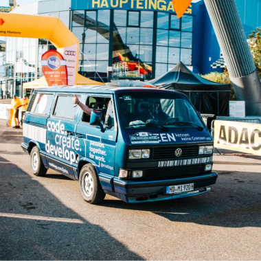 Der mobisys T3 Oldtimer Bus bei der Heidelberg Historic Rallye