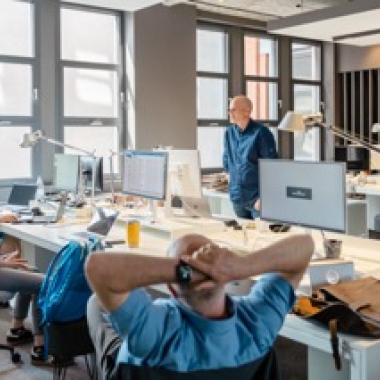 Offene Büros fördern guten Austausch.