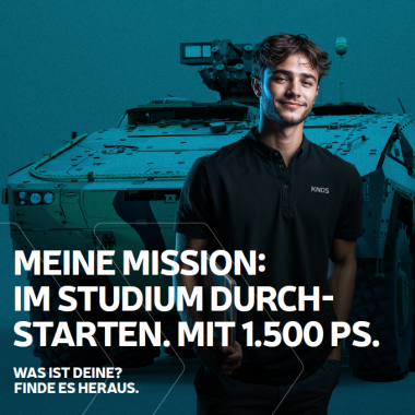 MEINE MISSION: IM STUDIUM DURCHSTARTEN. MIT 1.500 PS.