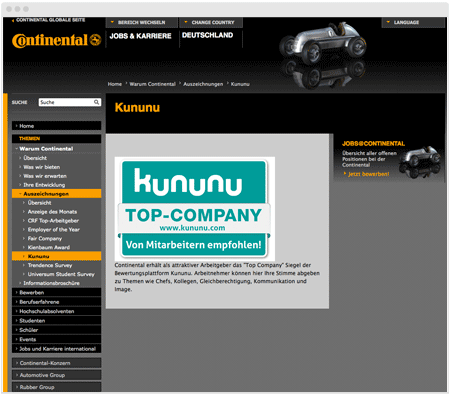 Continental auf kununu