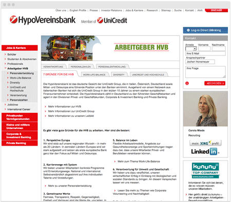 Hypovereinsbank auf kununu